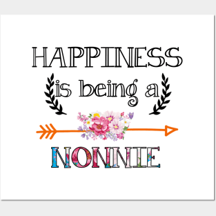 Happiness is being Nonnie floral gift Posters and Art